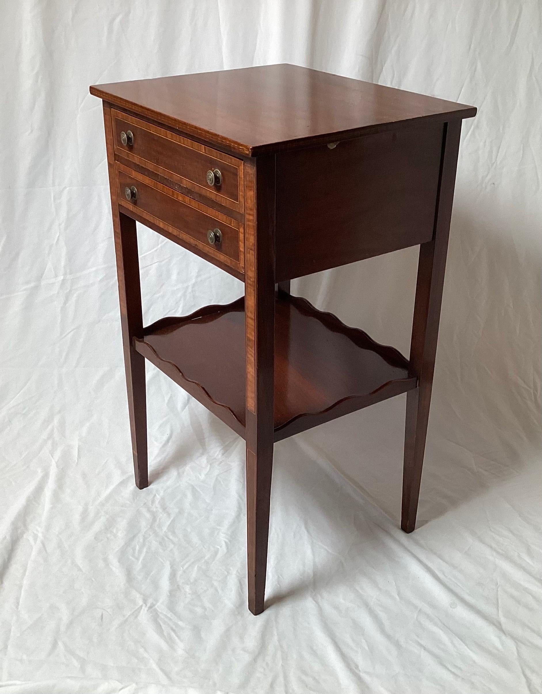 A Pair of Federal Style Mahogany Side Tables.   1