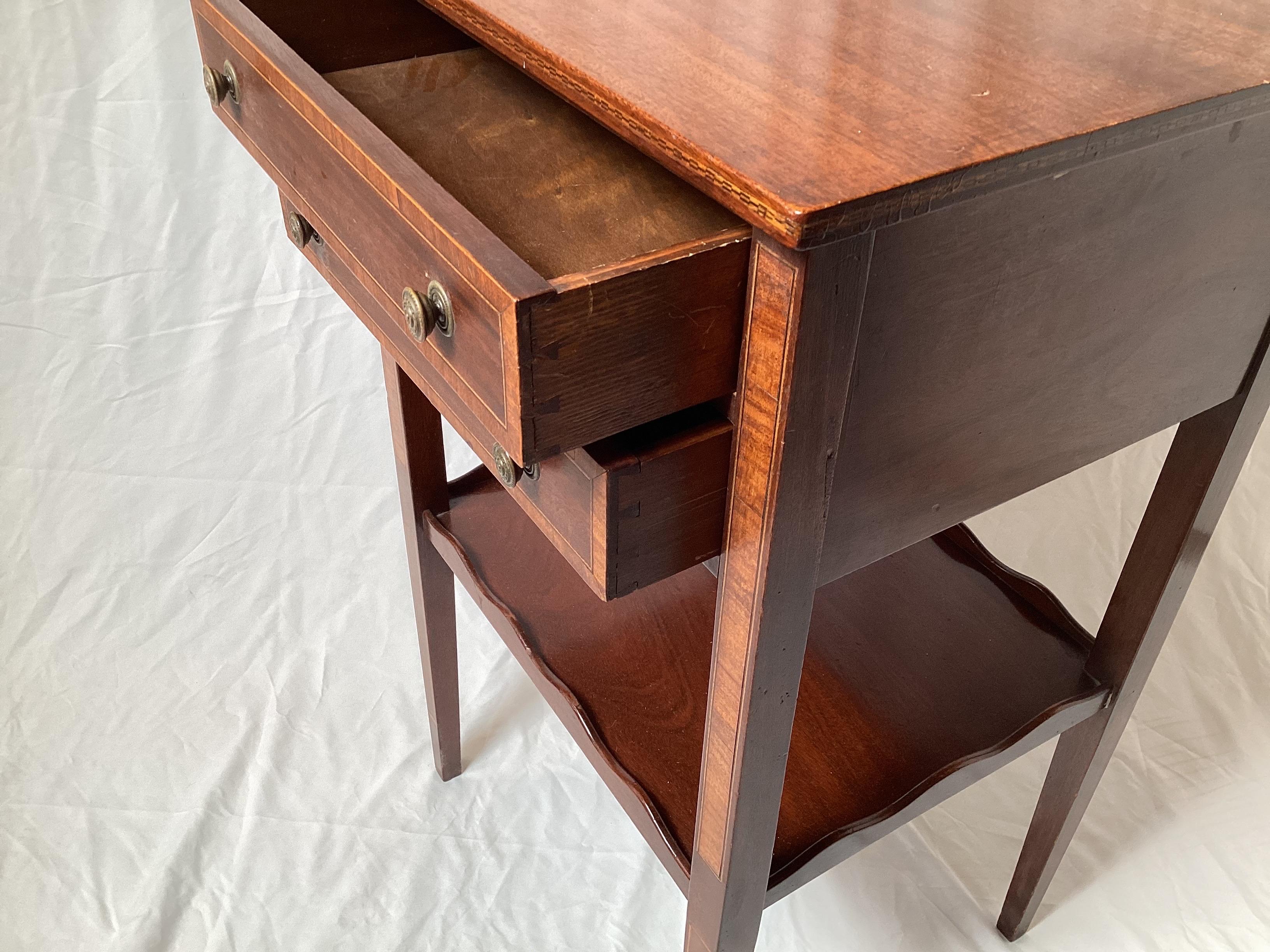 A Pair of Federal Style Mahogany Side Tables.   2