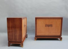 A Pair of Fine French Art Deco Rosewood Cabinets/Commodes by Jean Pascaud