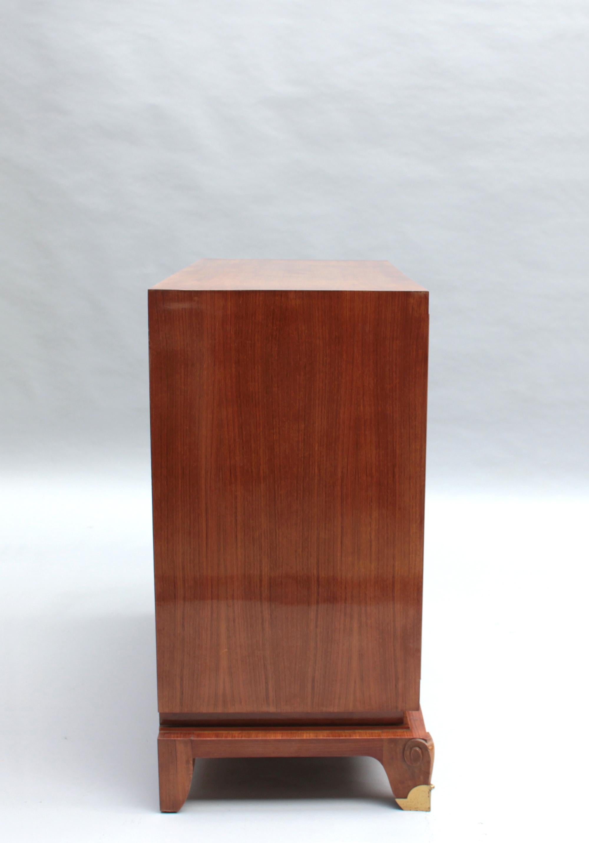 Paire de meubles de rangement/commodes Art Déco français en bois de rose par Jean Pascaud en vente 2