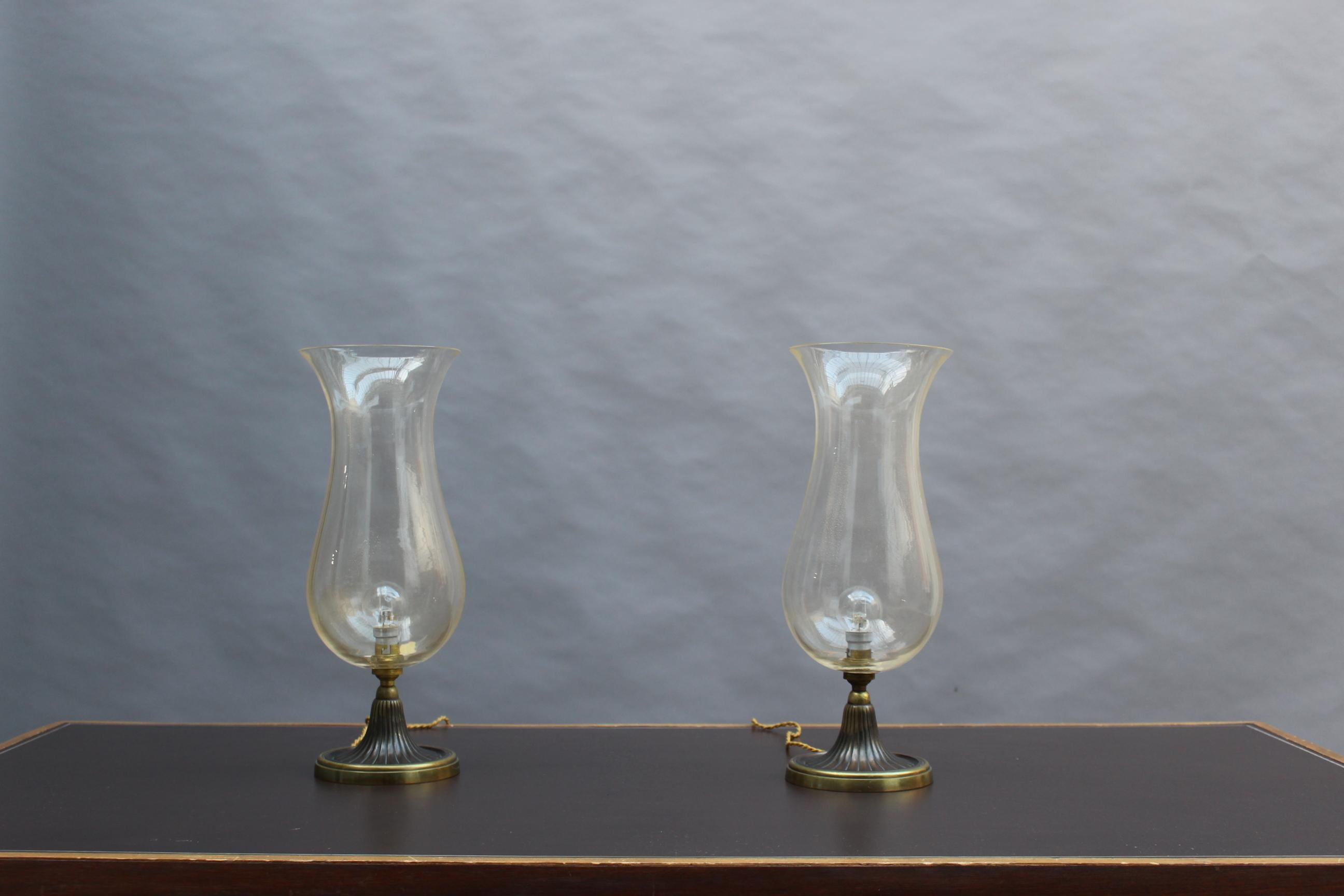 Ein Paar feine italienische Mid-Century-Tischlampen von Seguso (Neoklassisch) im Angebot