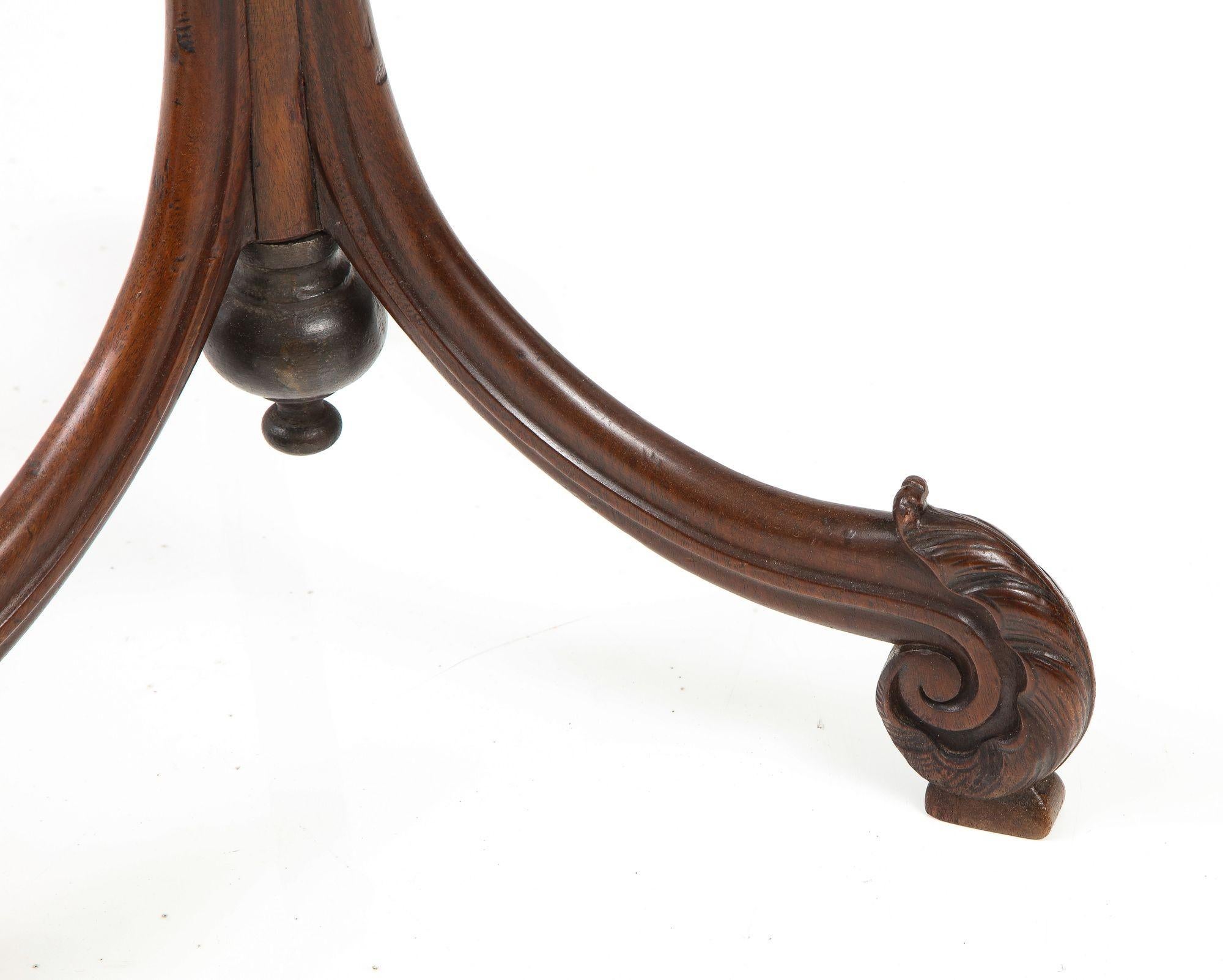A Pair of Finely Carved Georgian Quatrefoil Mahogany Stands For Sale 6