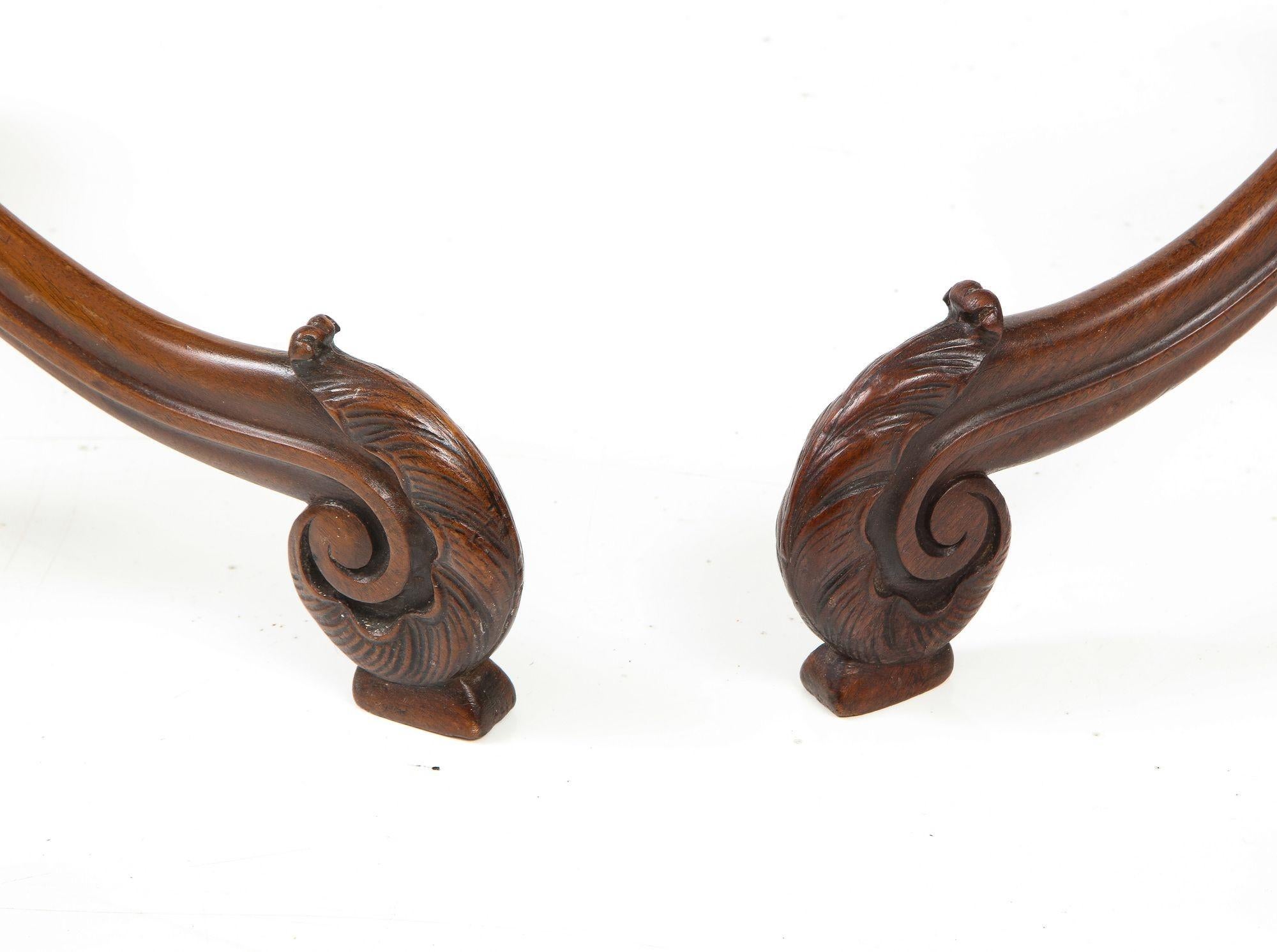 A Pair of Finely Carved Georgian Quatrefoil Mahogany Stands For Sale 7