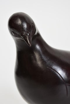 A Pair of Finely Cast Asian Bronze Bird Animal Statues