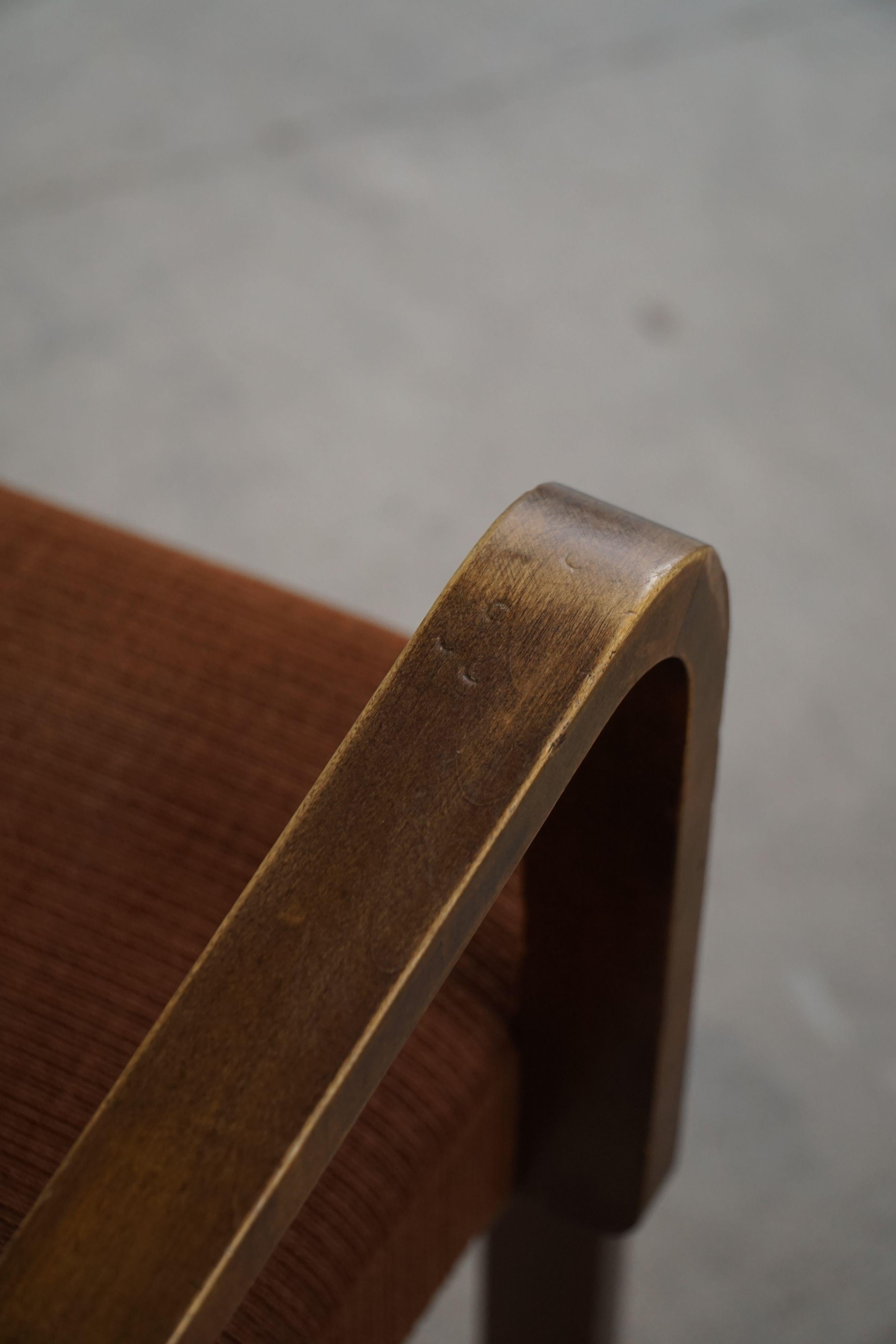 Tessile Coppia di poltrone finlandesi della metà del secolo scorso nello stile di Alvar Aalto, anni '50 in vendita