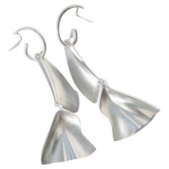 Pair of Finnish Silver Earrings Made in 1994