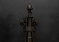 Pair of Firedogs with Sea Shells & Scroll Work