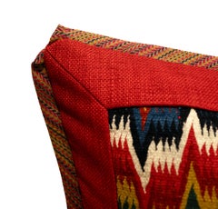 A Pair of Flame-Stitched Swedish Tapestry Cushions