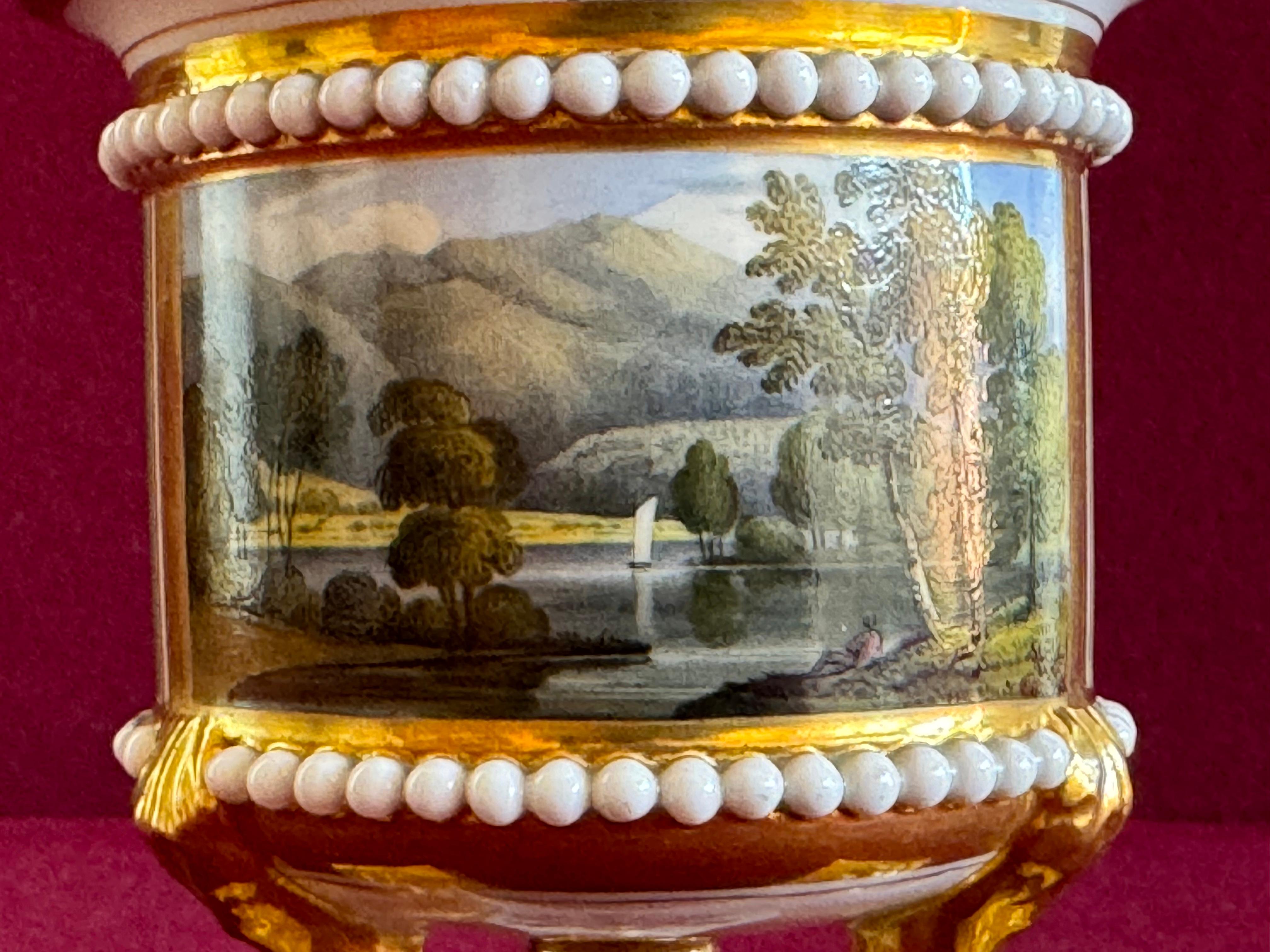 Pareja de jarrones de porcelana de Flight, Barr & Barr Worcester c.1820 en venta 9