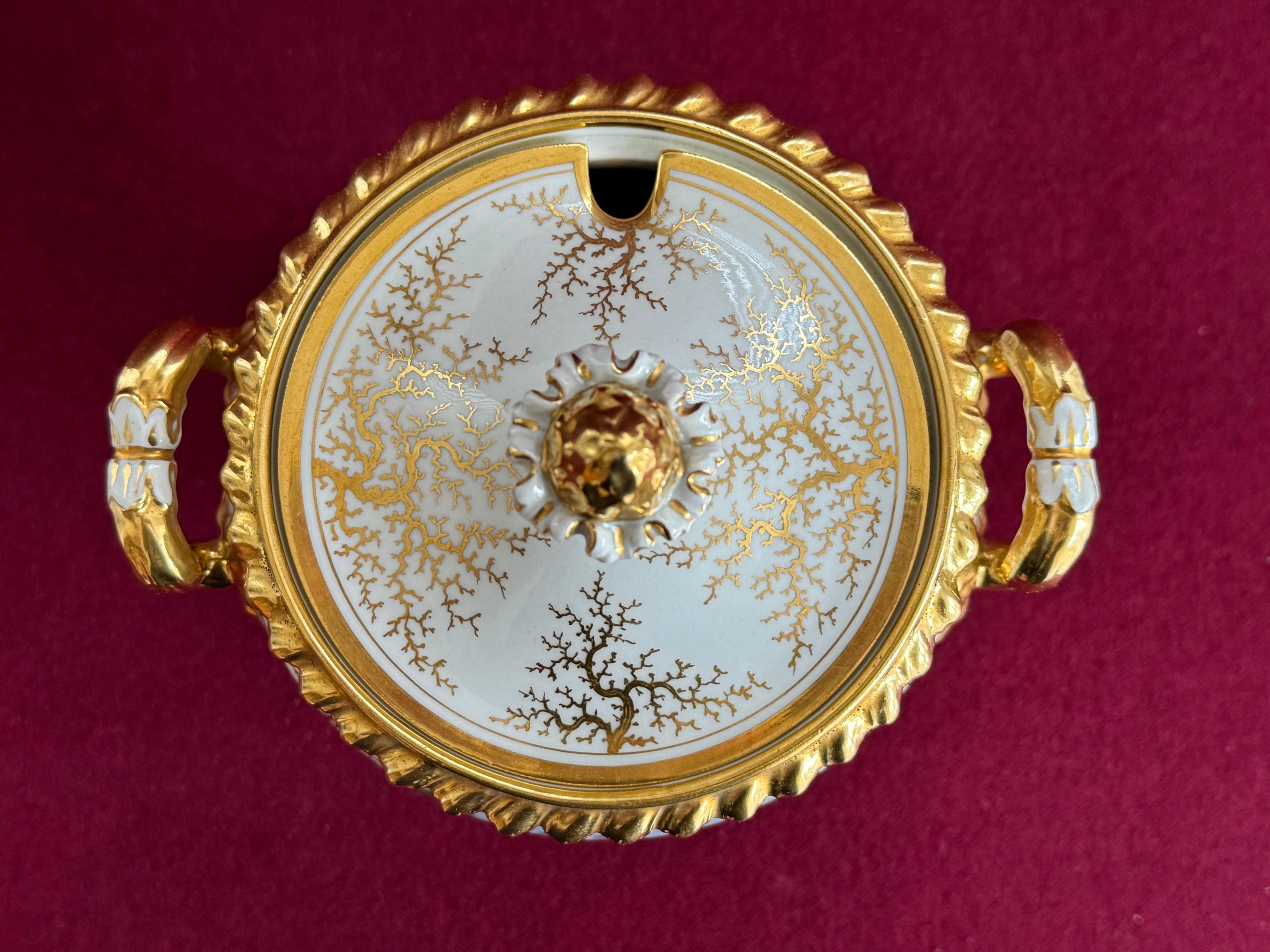 Pareja de soperas de crema de porcelana de Flight, Barr & Barr Worcester c.1820 en venta 7