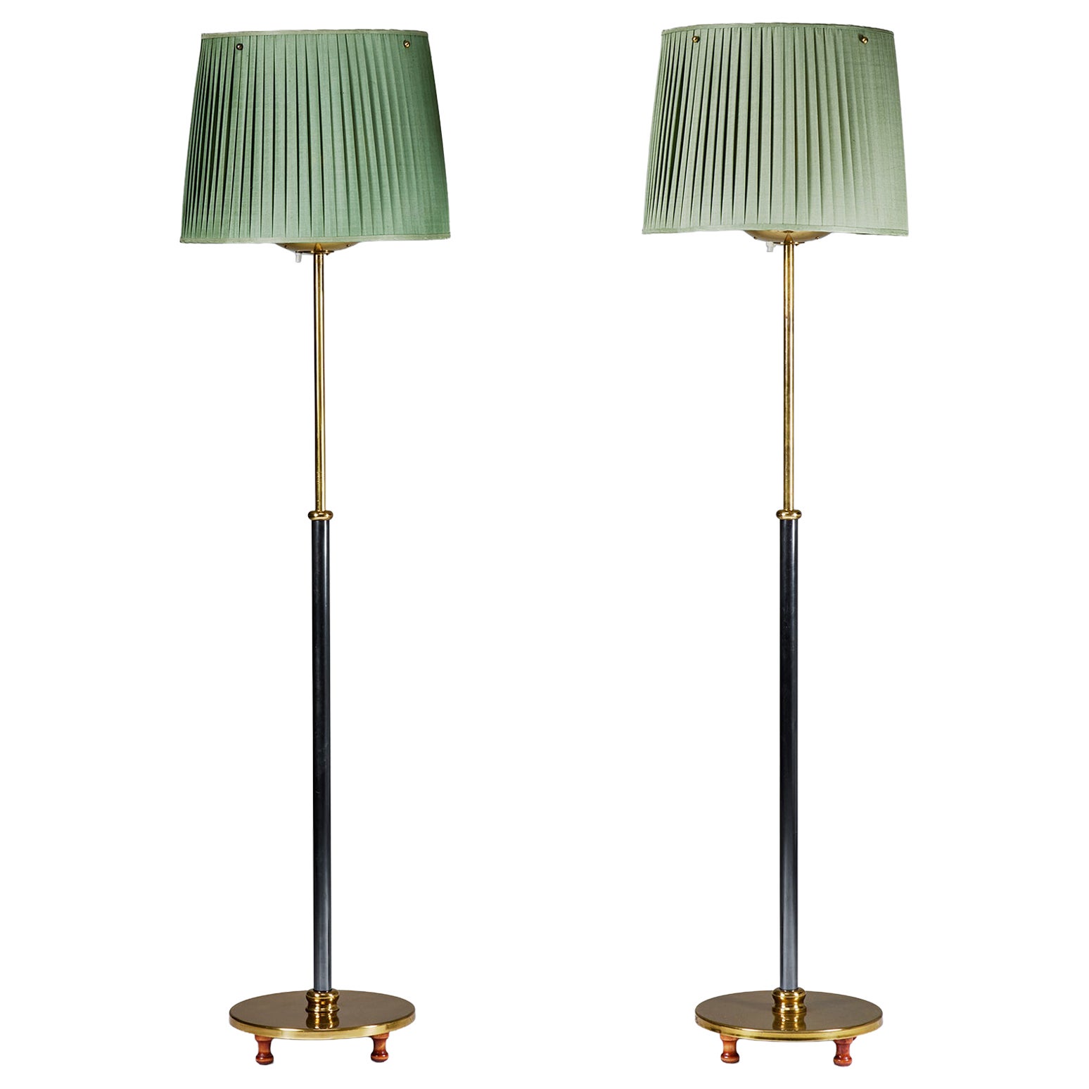 A pair of floor lamps 'Model 2564' designed by Josef Frank for Svenskt Tenn