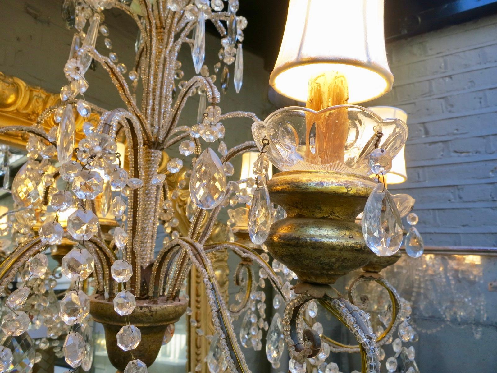 Iron A Pair Of Florentine Italian Chandeliers For Sale