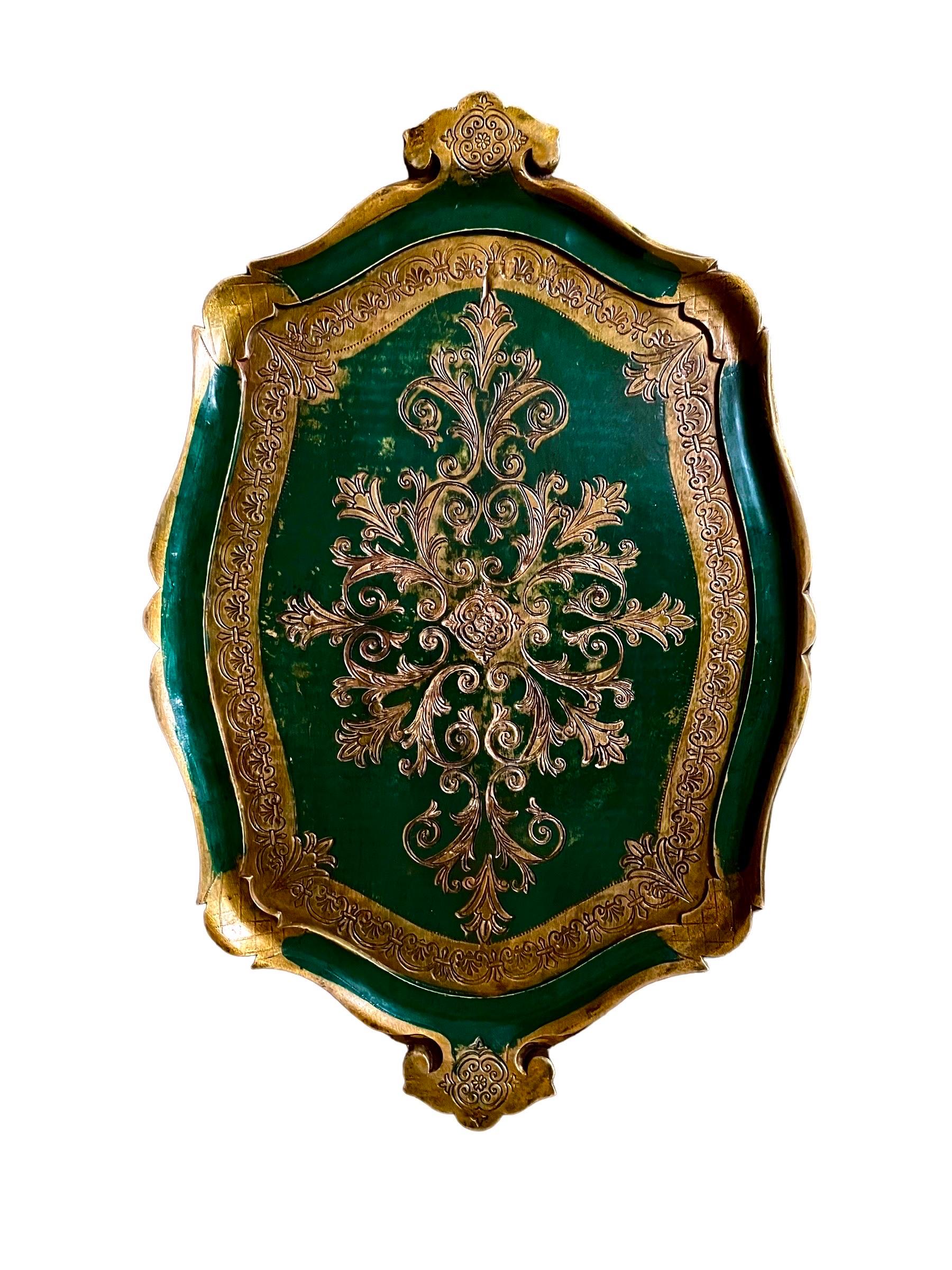 A Pair of Florentine papier mache trays 4