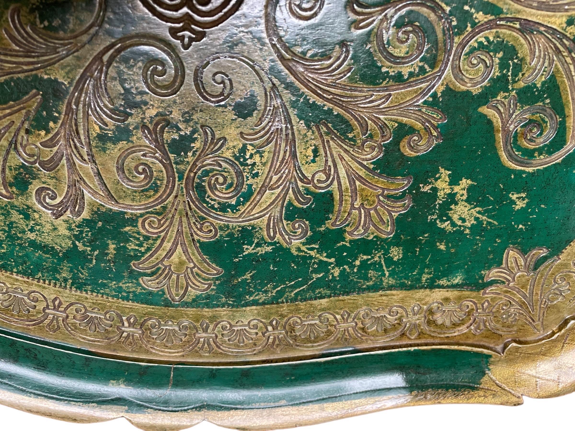 Italian A Pair of Florentine papier mache trays
