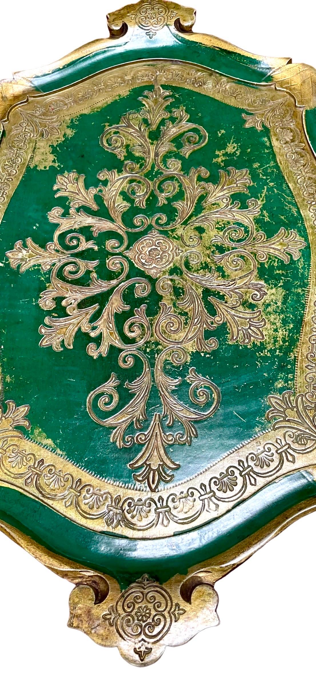 A Pair of Florentine papier mache trays 2
