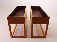 Flower Box of Light Soap Treated Oak, Danish Design, 1960s