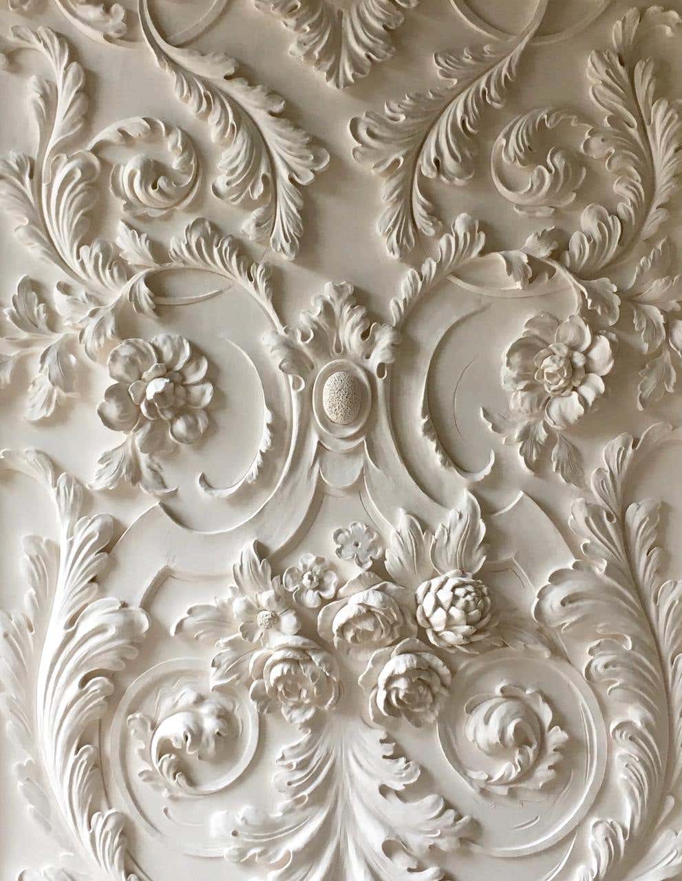 A pair of 'Flower Garden' plaster panels by Geoffrey Preston MBE For ...