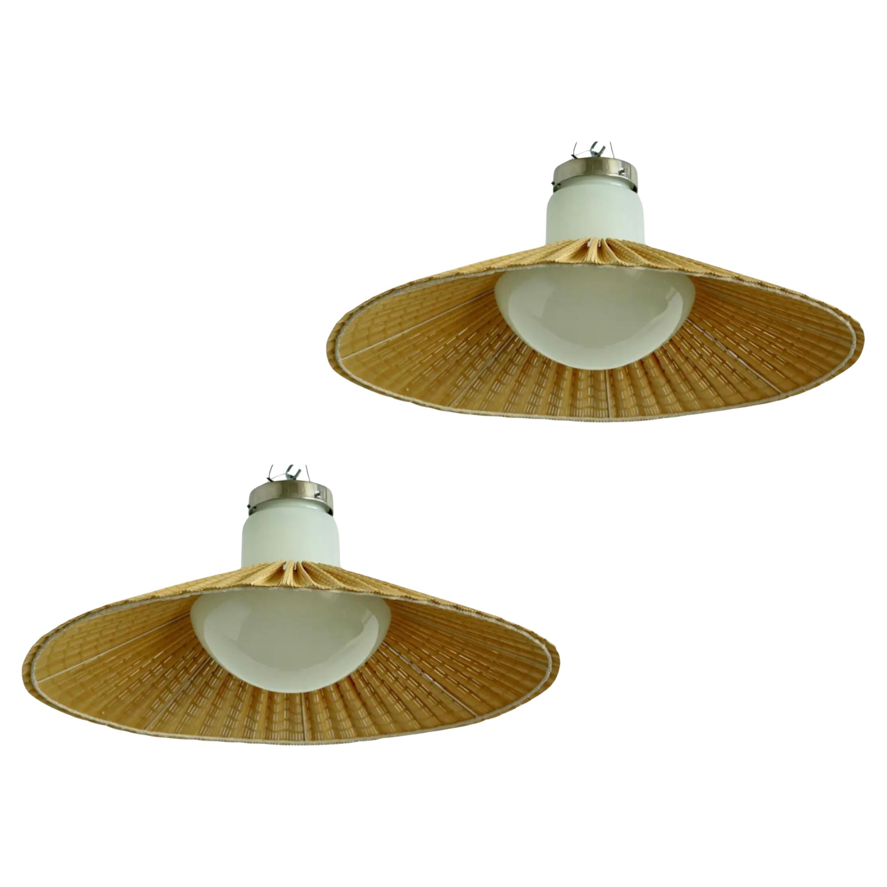 A pair of flush mount light by Paavo Tynell for Taito Oy For Sale