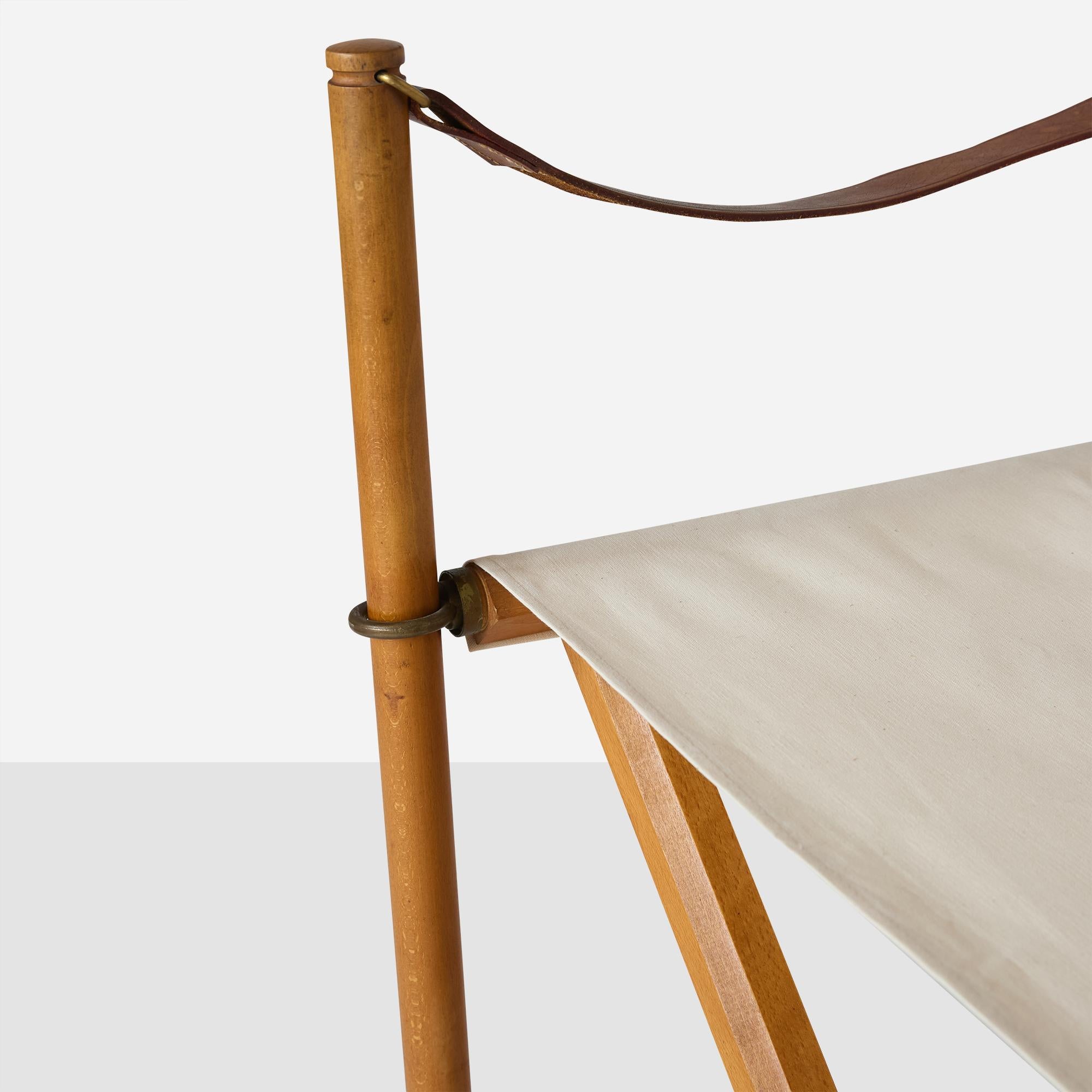 Wood A Pair of Folding Chairs by Mogens Koch For Sale