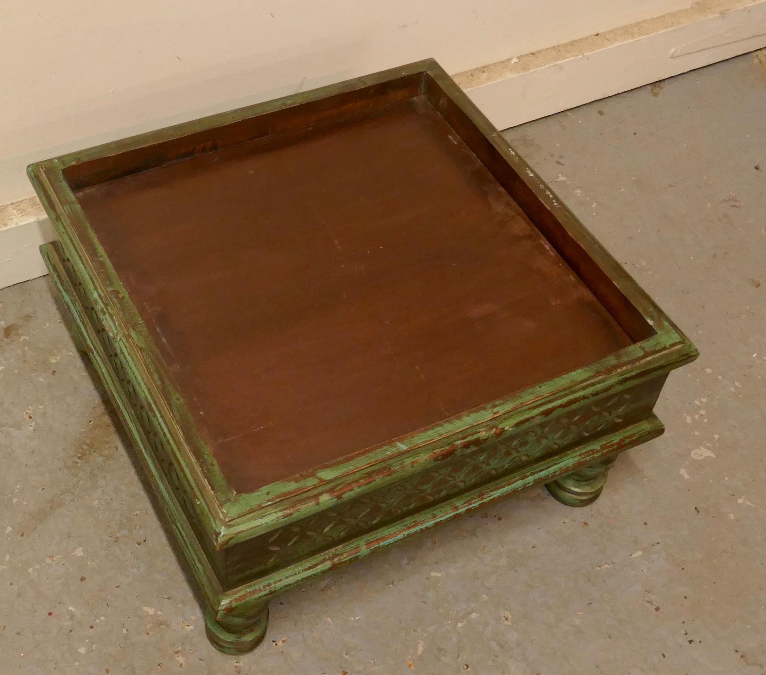 Pair of Folk Art Painted Low Tables In Good Condition For Sale In Chillerton, Isle of Wight