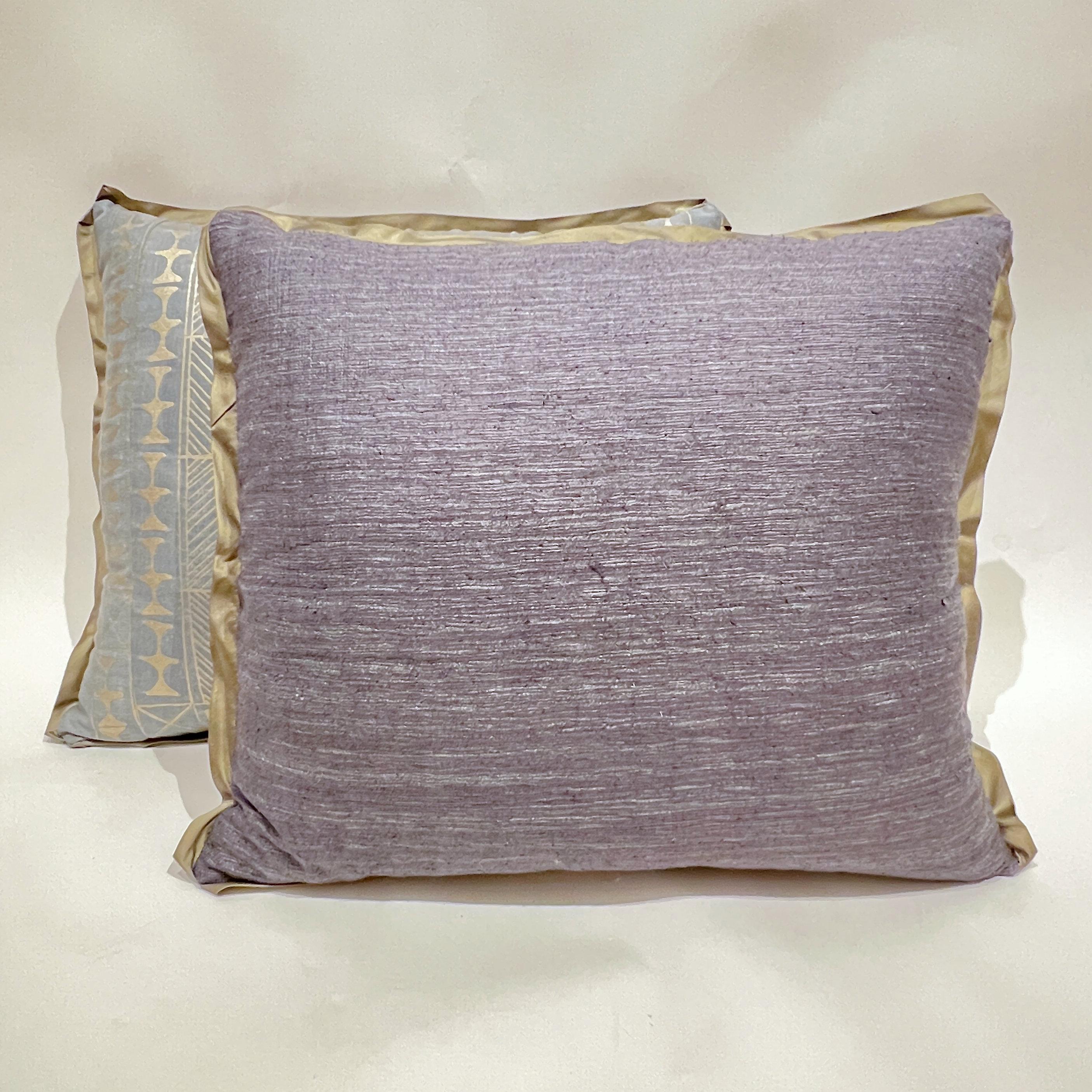 Contemporary A Pair of Fortuny Cushions in the Ashanti Pattern