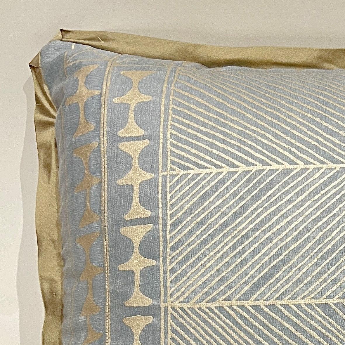 Silk A Pair of Fortuny Cushions in the Ashanti Pattern