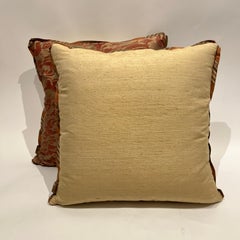 A Pair of Fortuny Cushions in the Sevigne Pattern