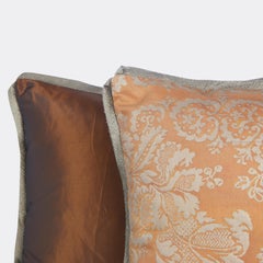 Pair of Fortuny Damask Patterned Cushions