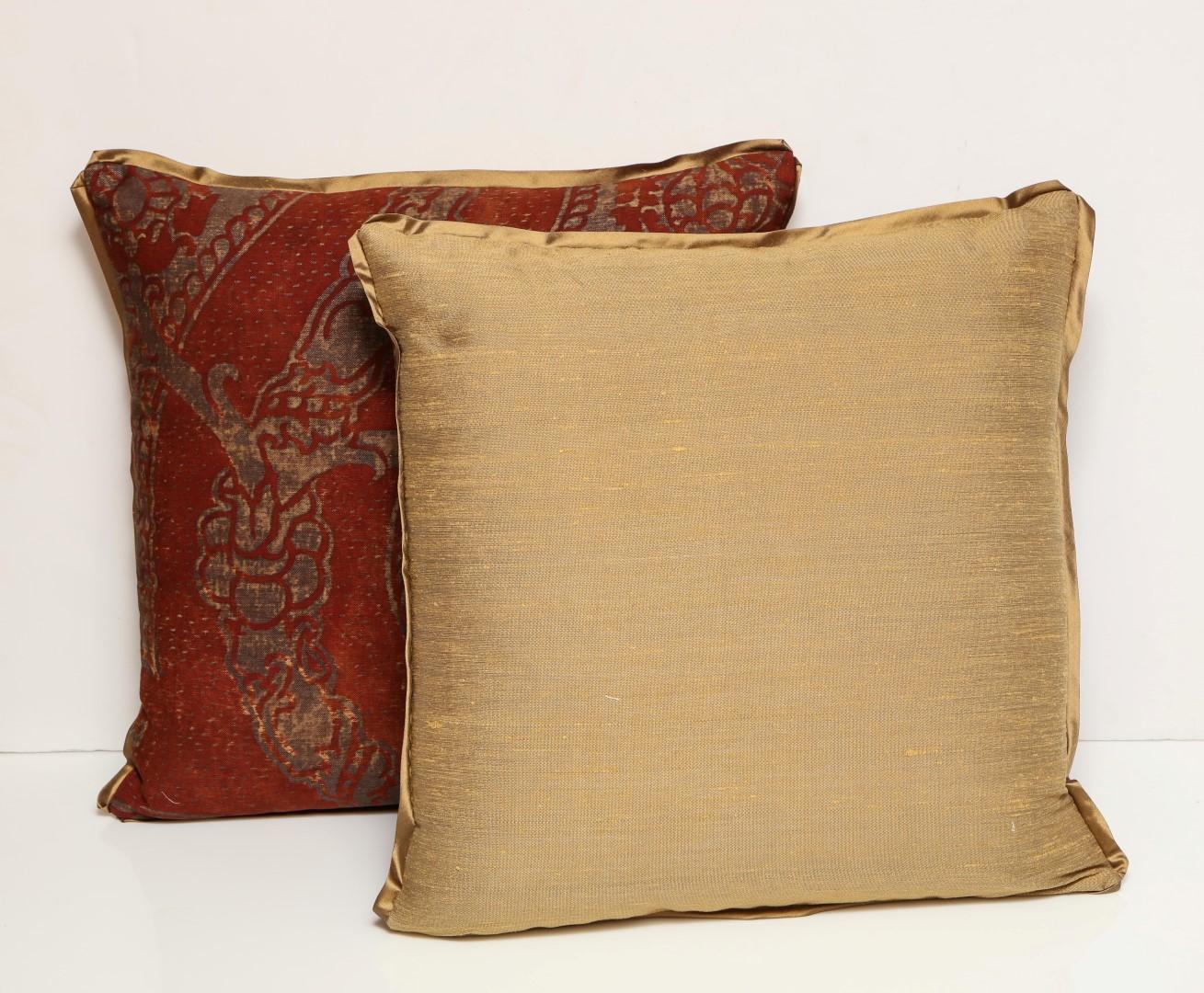 Cotton Pair of Fortuny Fabric Cushions