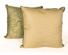 A Pair of Fortuny Fabric Cushions in the DeMedici Pattern