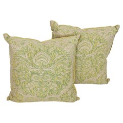 A Pair of Fortuny Fabric Cushions in the DeMedici Pattern