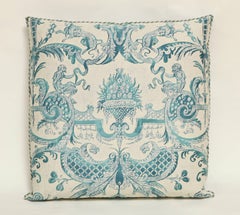 Pair of Fortuny Fabric Cushions in the Mazzarino Print