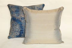 Pair of Fortuny Fabric Cushions in the Nicolo Pattern