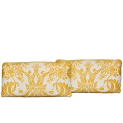 Pair of Fortuny Fabric Lumbar Cushions