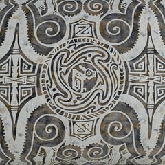 Ein Paar Lendenkissen von Fortuny mit dem Muster Peruviano Inca