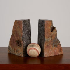 Pair of Fossilized Crinoid Stone Bookends