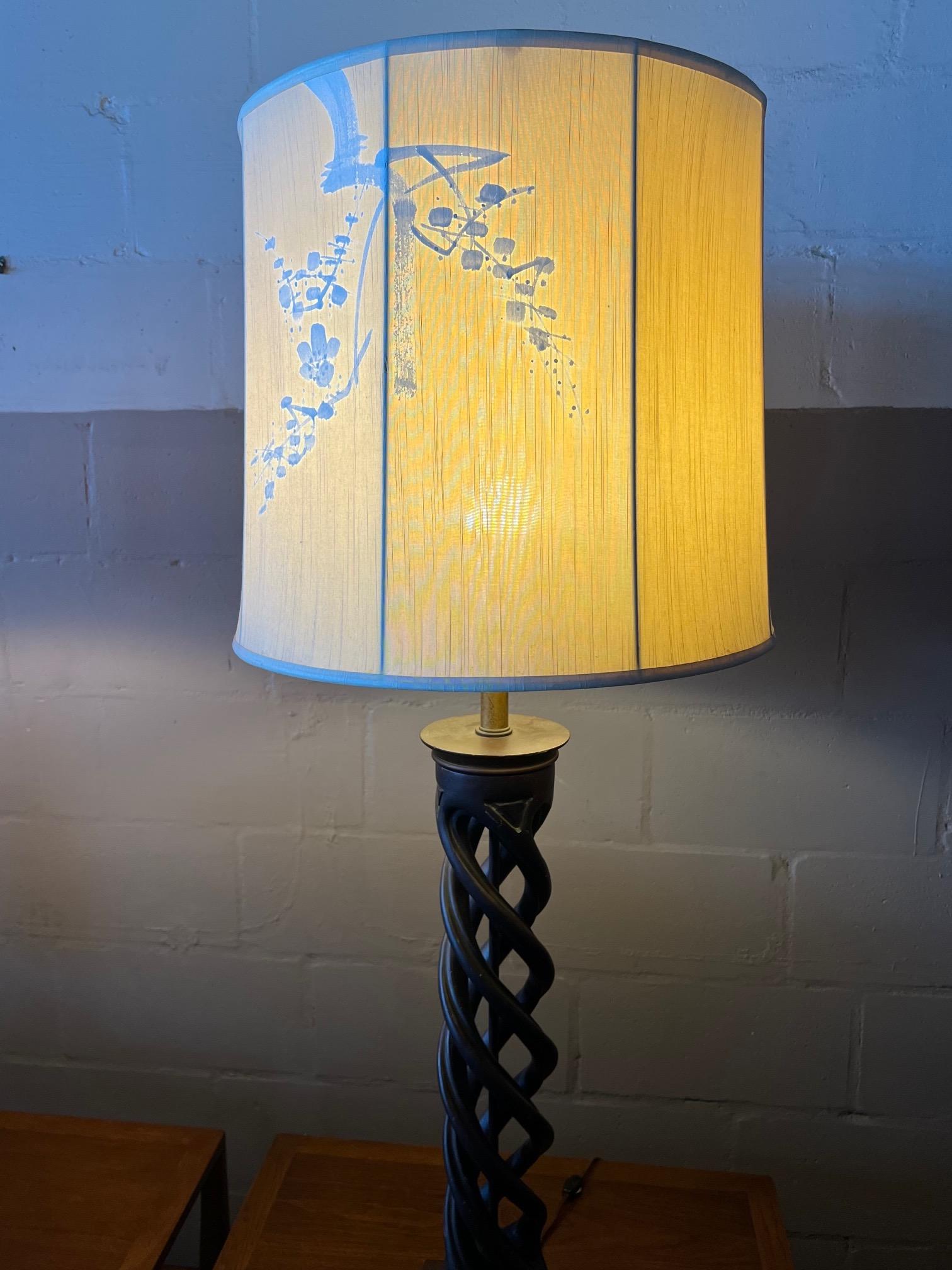 American Pair of Frederick Cooper Helix Lamps For Sale