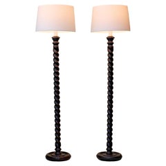 A Pair of Fredrick Cooper Barley Twist Floor Lamps