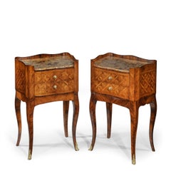 Pair of Freestanding French Kingwood Bedside Cabinets