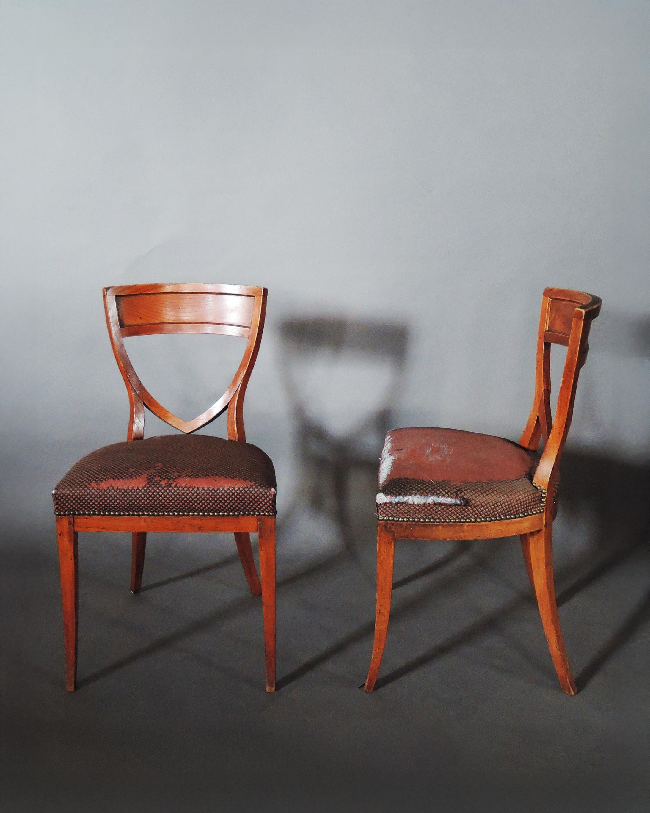 Un par de sillas de comedor neoclásicas francesas de 1940 Neoclásico en venta