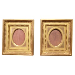 A Pair of French 19th Century Gold Leaf Miniature Frames  Lovely pieces