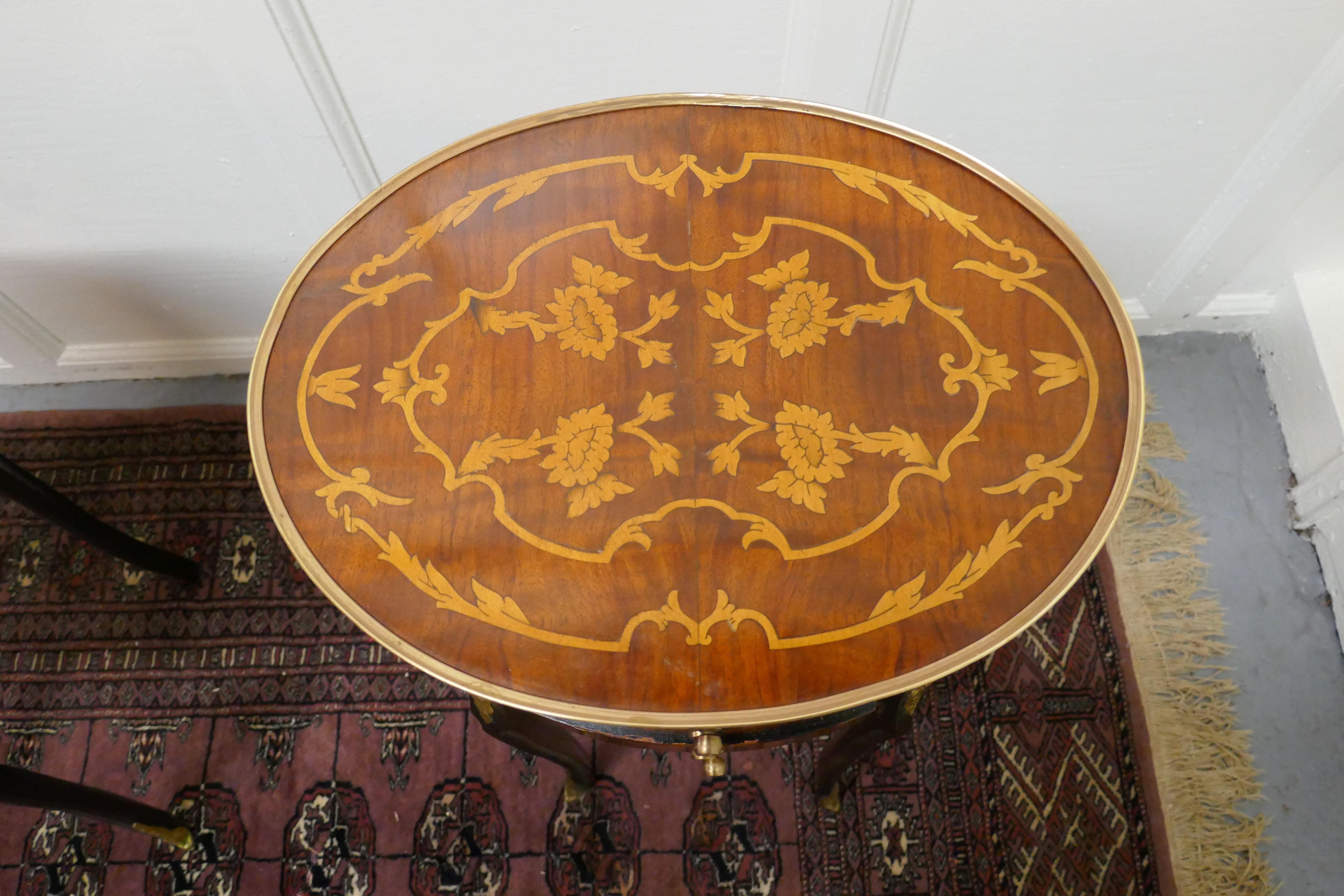 Cherry Pair of French 19th Century Inlaid Side Tables or Bedside Cabinets