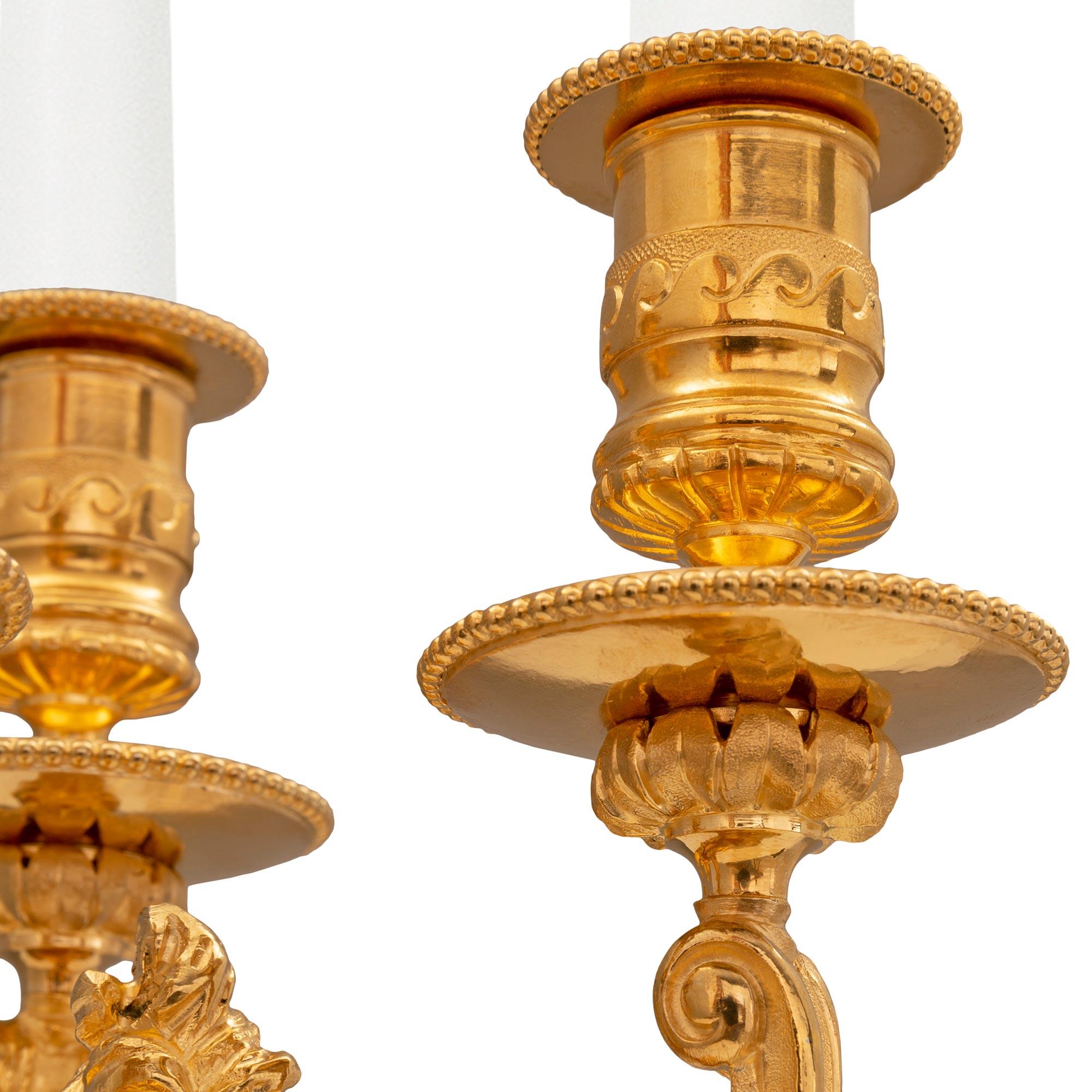A Pair Of French 19th Century Louis XVI St. Ormolu Candelabras For Sale 2