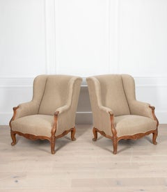 Paire de Bergeres en Oak du 19ème siècle.