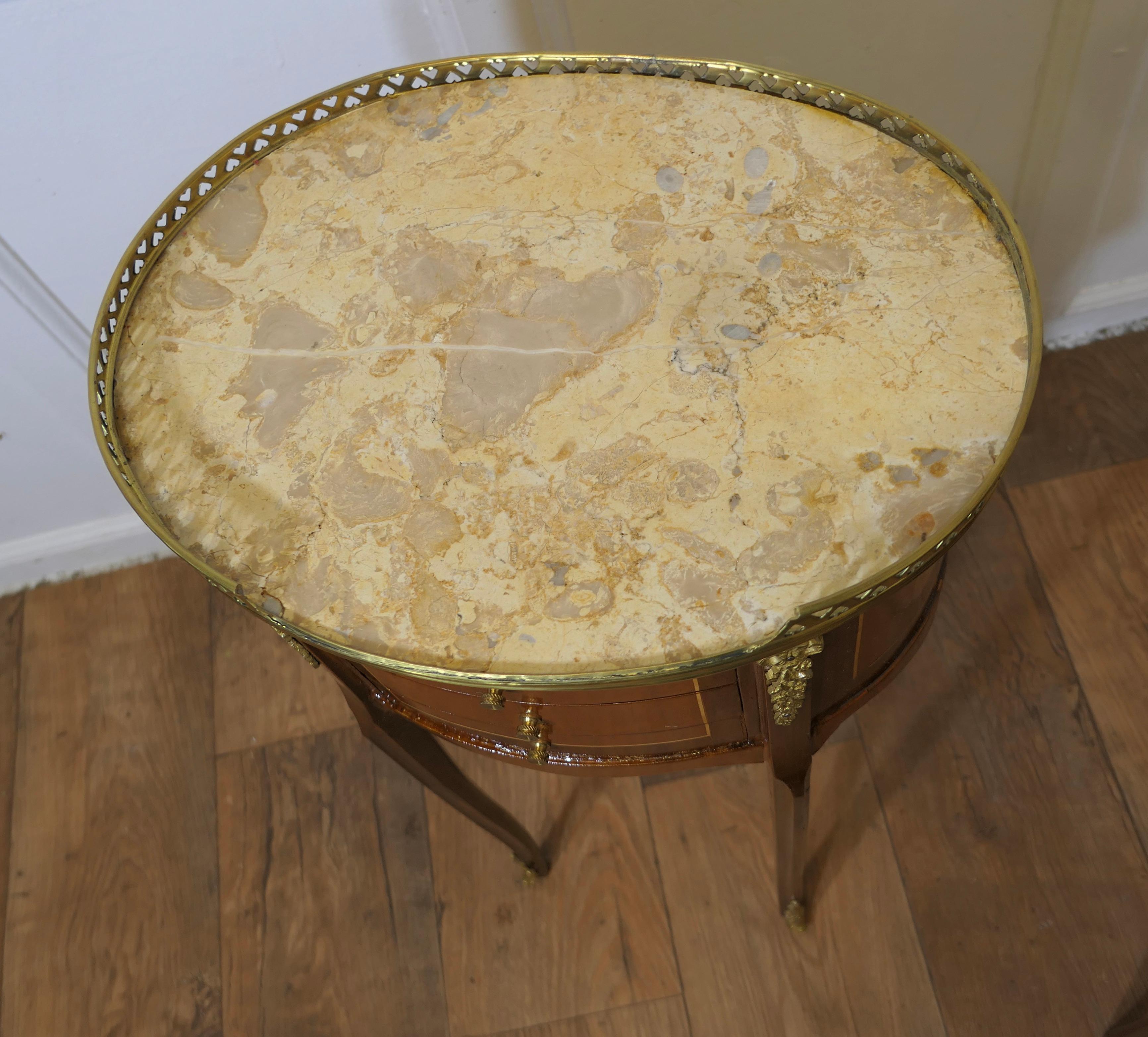 A Pair of French 19th Century Oval Side Tables or Bedside Cabinets For Sale 1