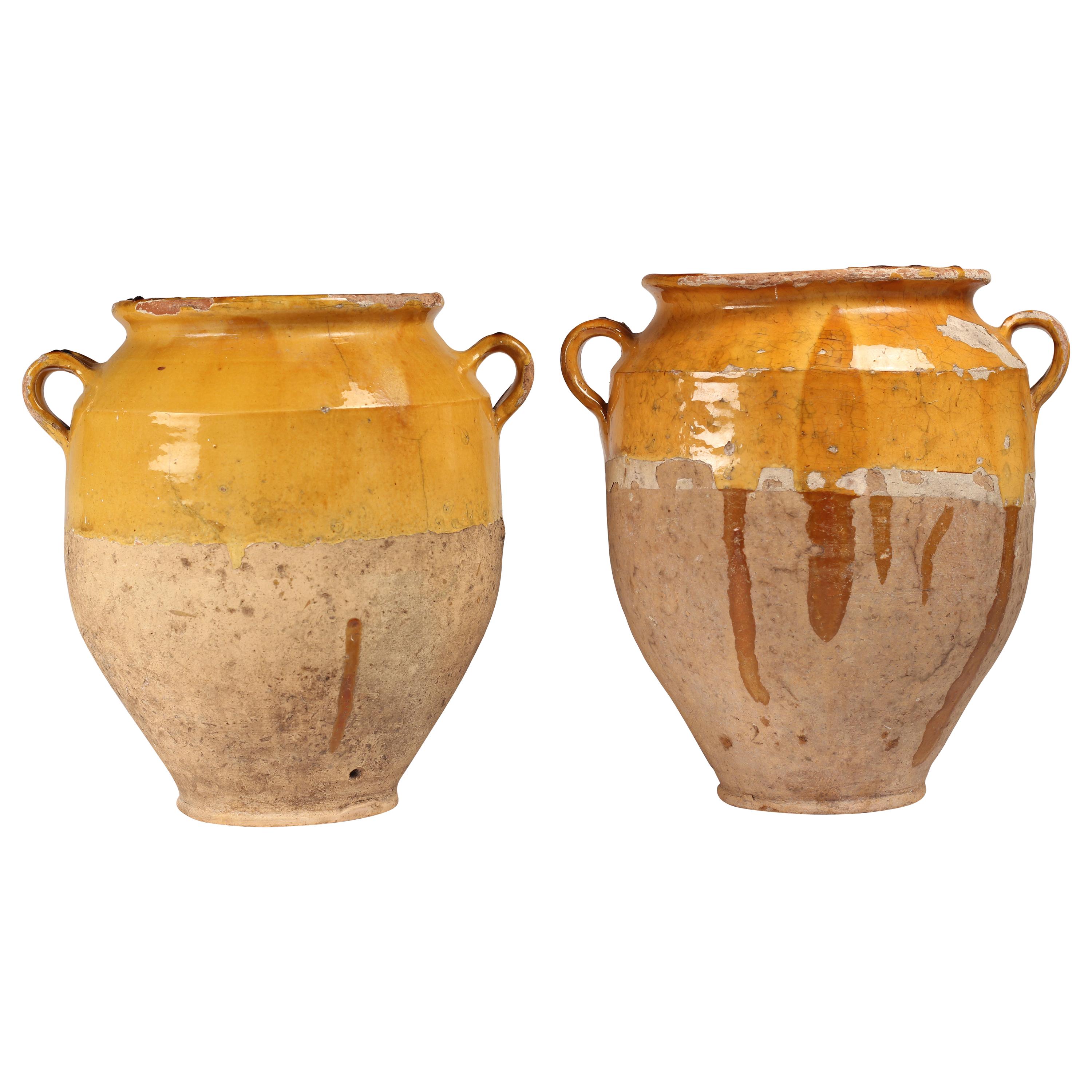 Pair of French 19th Century Confit Pots