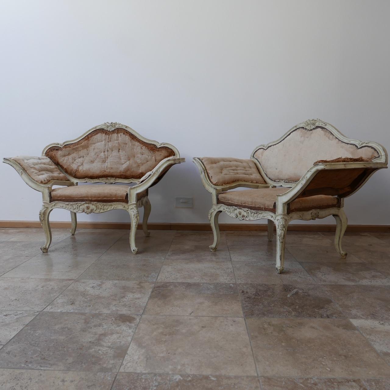 Paar französische antike Sessel (Frühes 20. Jahrhundert) im Angebot