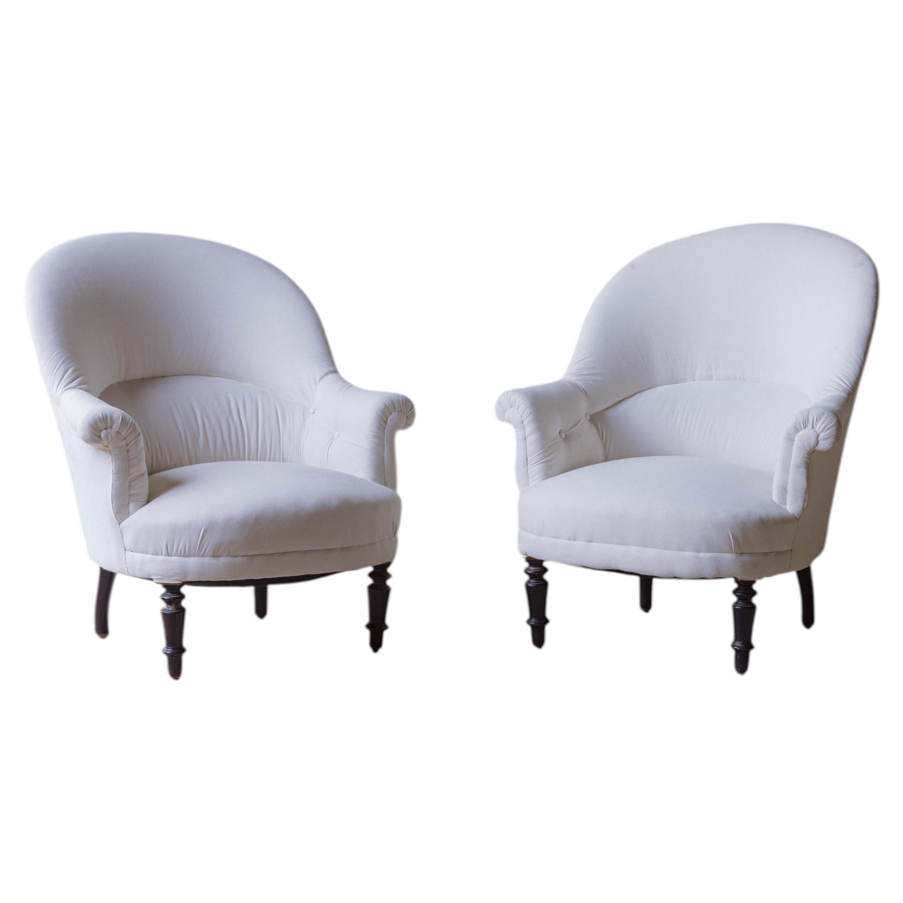 A Pair of French Armchairs For Sale