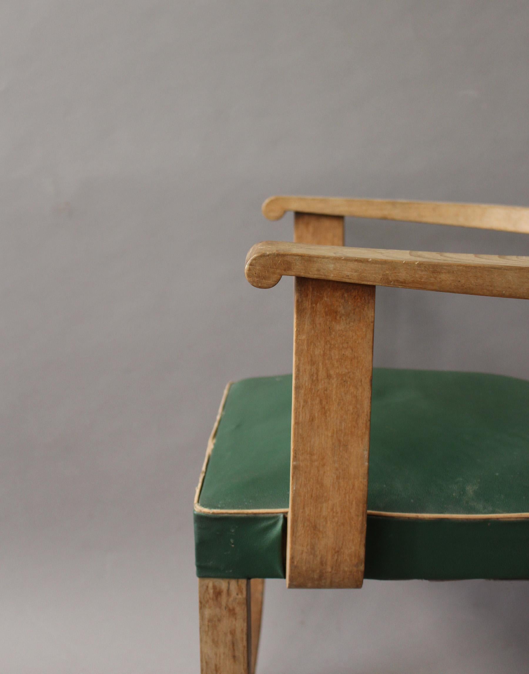 Paar französische Art-Déco-Sessel (Buchenholz) im Angebot