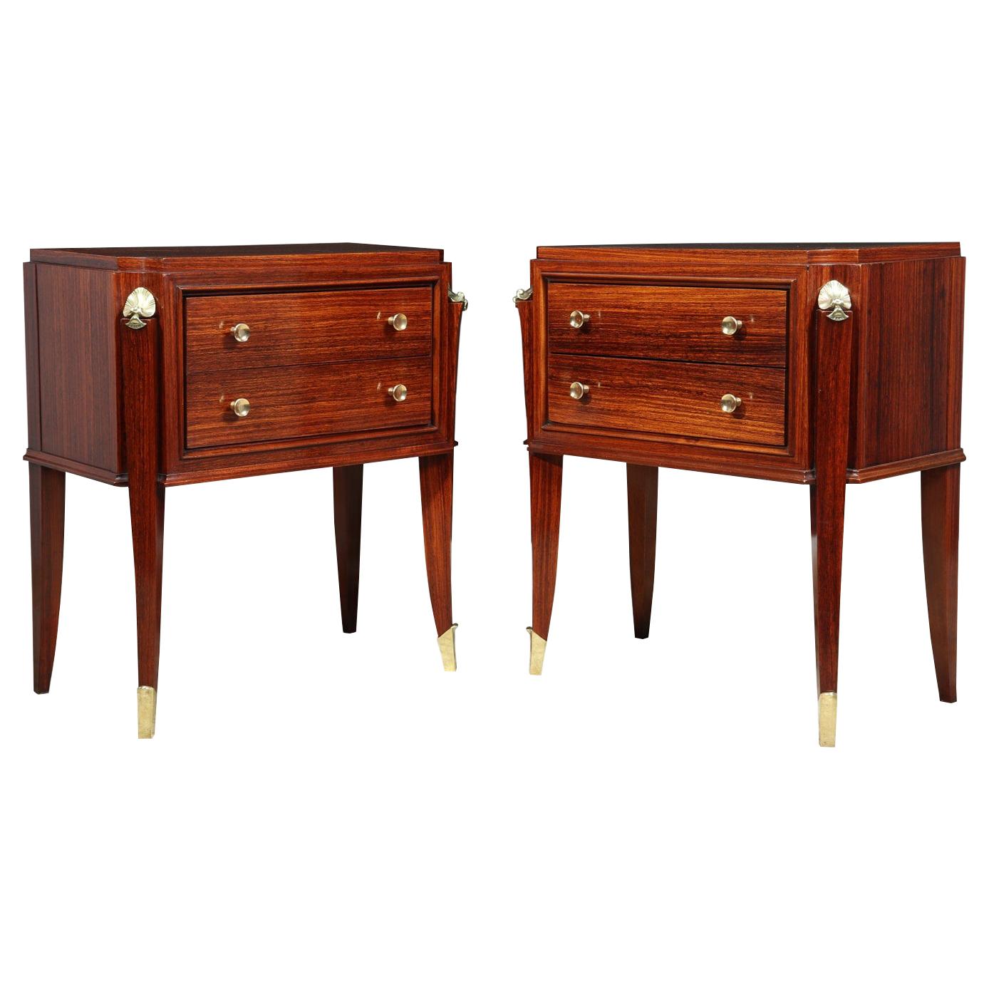 Pair of French Art Deco Bedside Chests For Sale